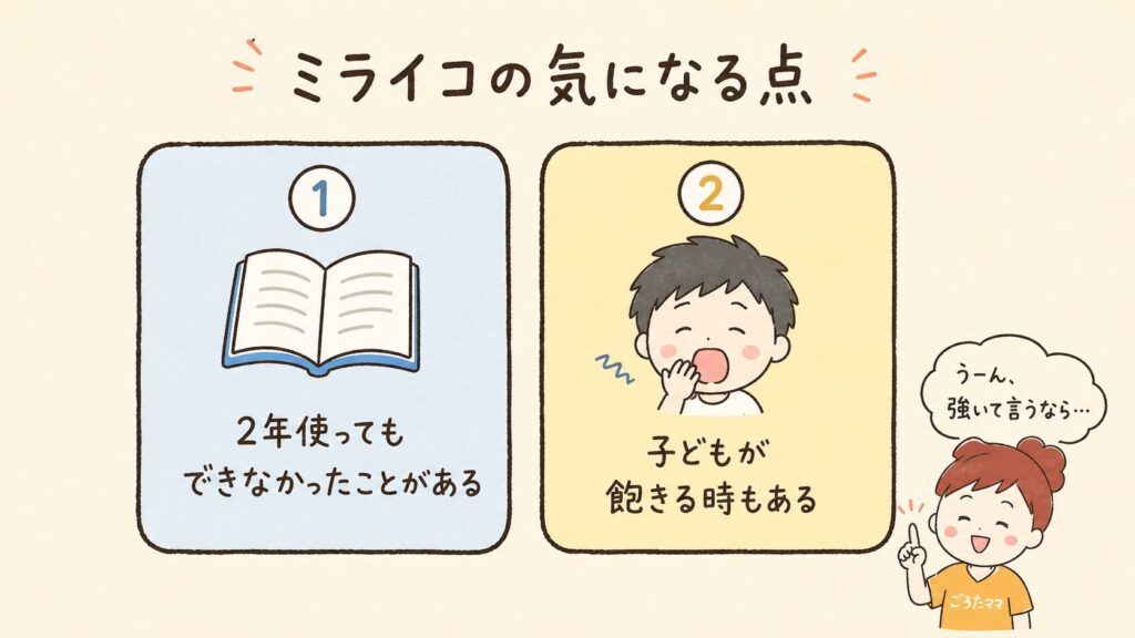 ミライコイングリッシュの気になる2つのポイント