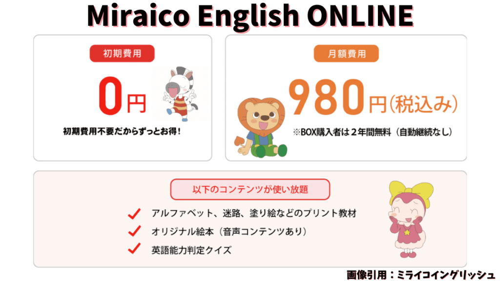 2023年9月ついにミライコイングリッシュが値上げ！リニューアル内容を